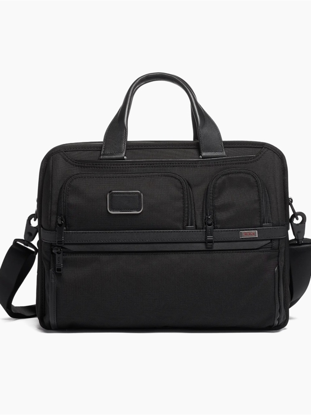 Tumi Black Nylon Laptop Briefcase with Dual Handles